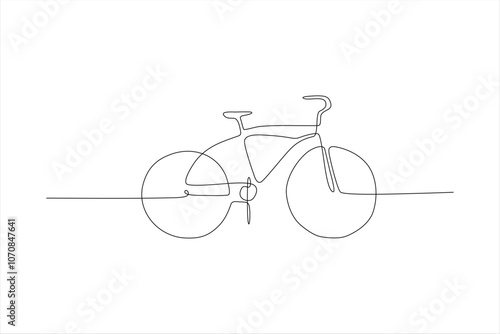 A minimalist line drawing of a bicycle, emphasizing simplicity and design.