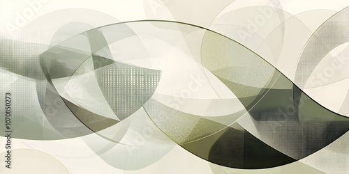 Wallpaper Mural Abstract Flow: Serene grayscale swirls dance across a canvas, creating a mesmerizing interplay of light and shadow. The artwork evokes a sense of calm and fluidity.  Torontodigital.ca