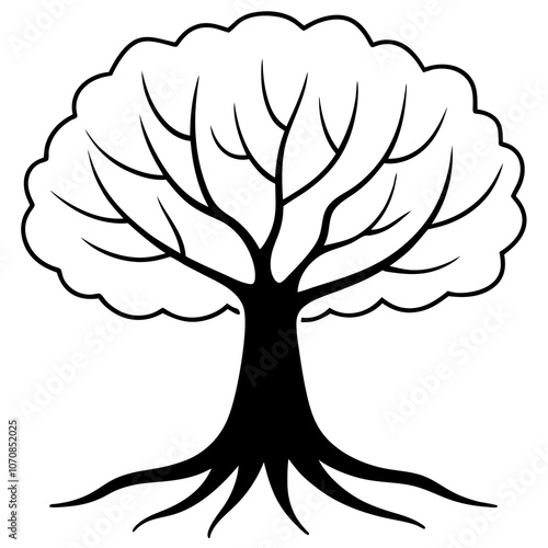 tree silhouette vector photo