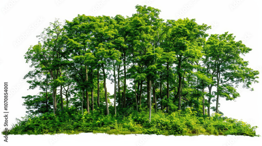 Fototapeta premium green trees isolated on white background