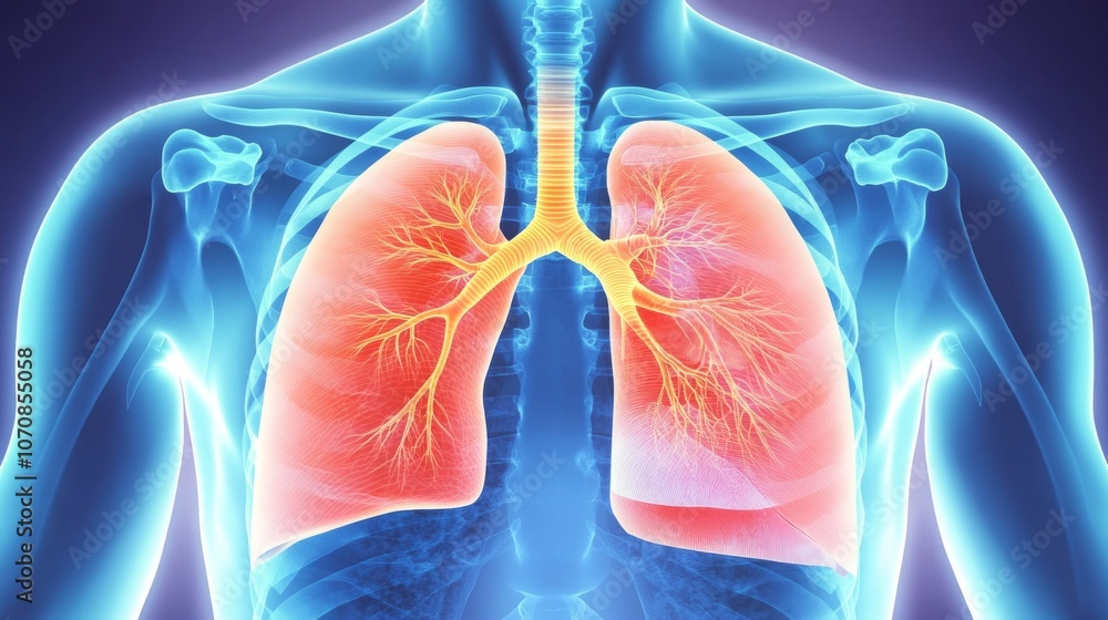 Medical chest X-ray image showing detailed anatomy of lungs and heart, essential diagnostic tool for detecting respiratory and cardiovascular conditions.
Medical chest X-ray image showing detailed anatomy of lungs and heart, essential diagnostic tool for detecting respiratory and cardiovascular conditions.