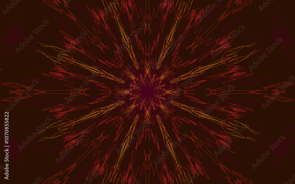 Obraz premium abstract digital fireworks on black background