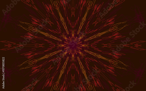 abstract digital fireworks on black background