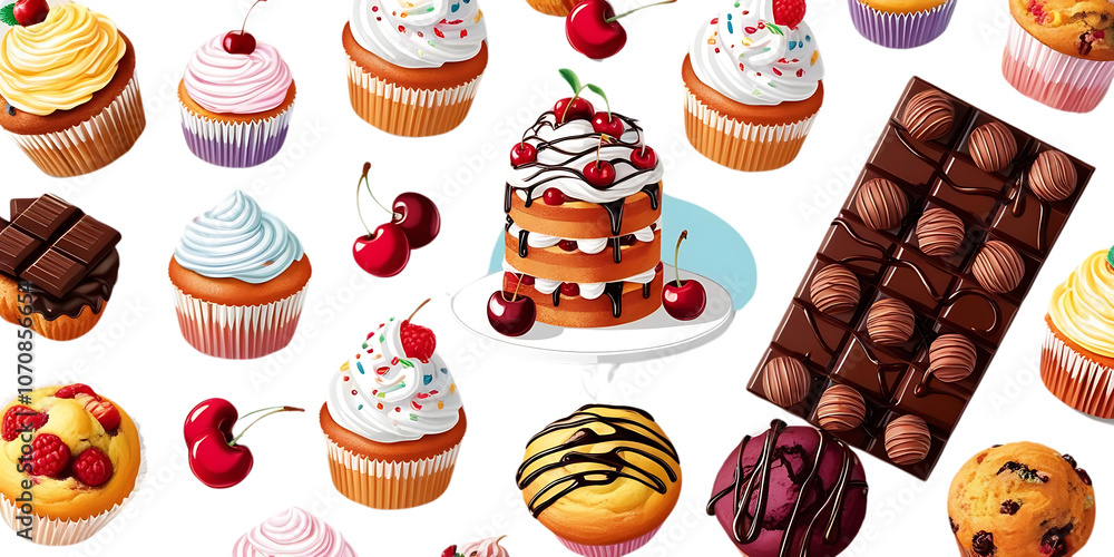 Dessert , cupcake, sweet baked pastry and pancakes, Dessert , cupcake, sweet baked pastry and pancakes,