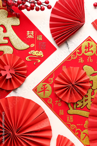 Traditional napkins with fa...