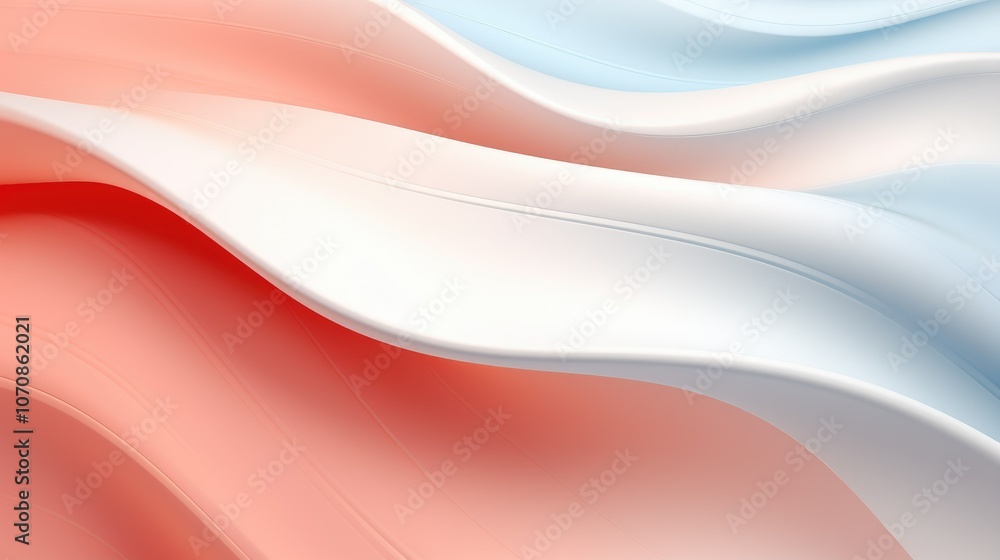 Fototapeta premium Abstract pastel colors 3d wave background. Abstract background in soft pastel colors