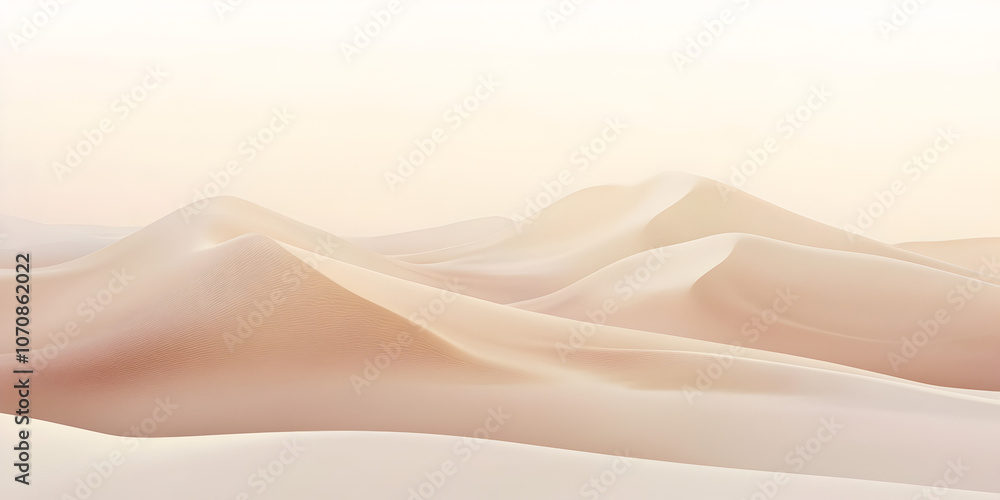 Desert Mirage: Serene Sand Dunes at Sunrise Desert Mirage: Serene Sand Dunes at Sunrise