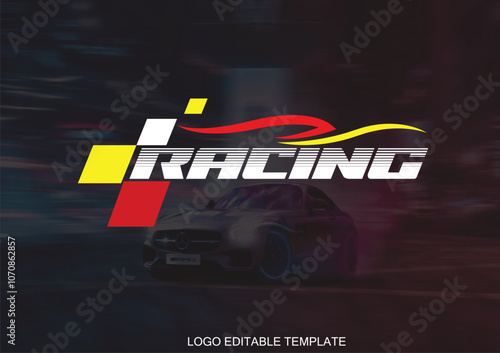 race logo font logo template design art work in vector