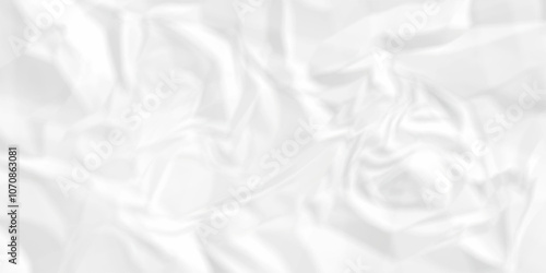 Vector empty white color crumple paper texture pattern abstract background. Crumpled white paper abstract shape background with space paper for texture.	
