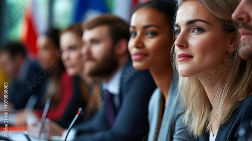 Diverse Business Meeting: Collaborative Decision-Making Among Professionals in a Modern Conference Setting