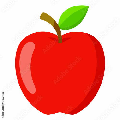 red apple isolated on white