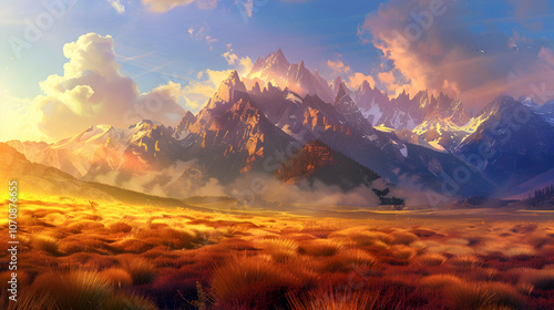 sunrise in the mountains