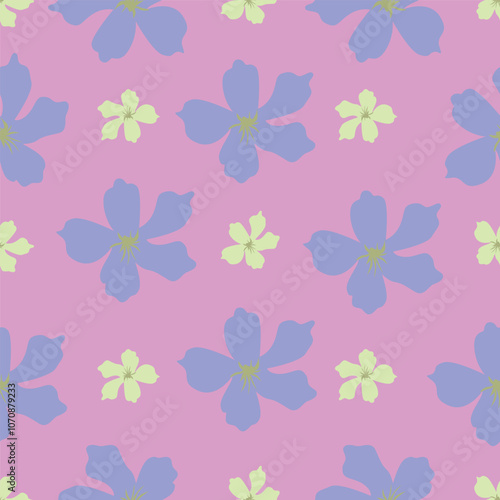 Beautiful floral design featuring intricate blossoms and leaves in soft pastel shades. Ideal for fabric, wallpaper, and digital projects. High-resolution, seamless, and versatile