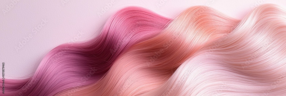 Three different colored hair extensions are shown Three different colored hair extensions are shown