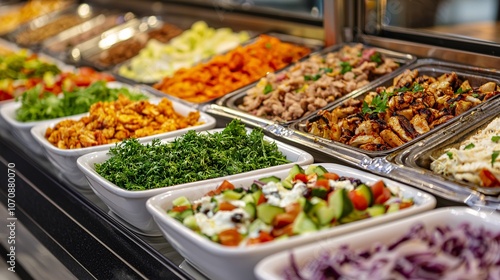 Colorful Display of Delicious Doner Kebab Ingredients