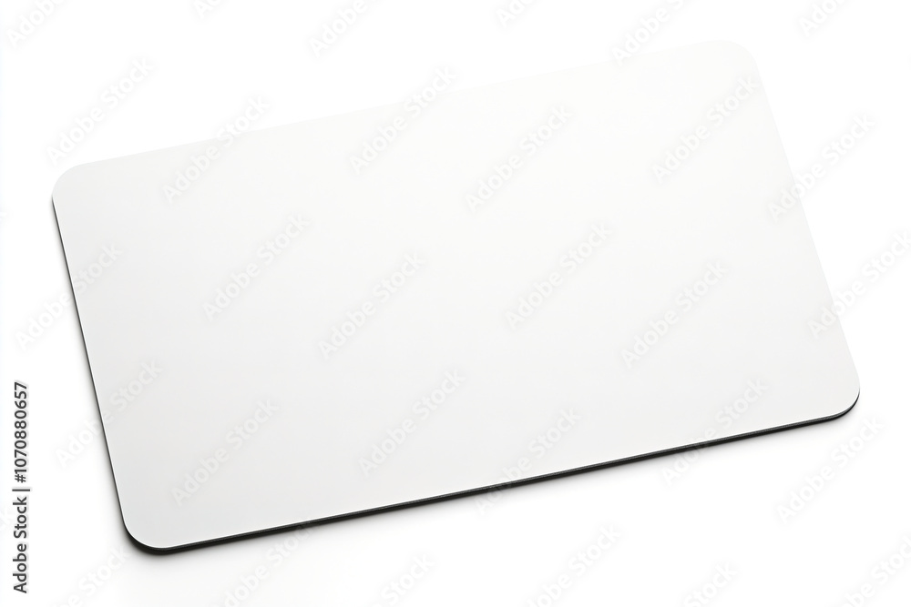 A plain white rectangular surface resting at an angle on a clean background in a well-lit indoor setting. Generative AI A plain white rectangular surface resting at an angle on a clean background in a well-lit indoor setting. Generative AI