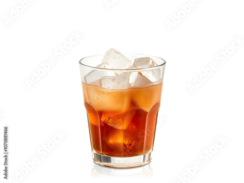 glass of cola with ice