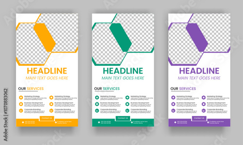 Business Roll Up Banner corporate Roll up background for Presentation, Vertical roll up, x-stand, exhibition display, Retractable banner