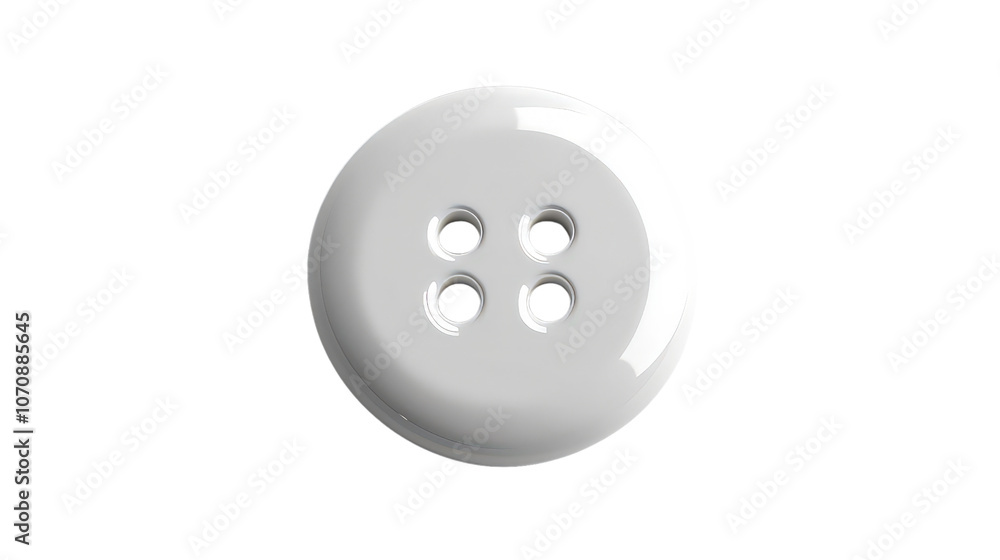 Glossy white button with four holes, ideal for crafting or sewing. Minimalistic and elegant, adding a clean, modern touch to garments or projects. Glossy white button with four holes, ideal for crafting or sewing. Minimalistic and elegant, adding a clean, modern touch to garments or projects.