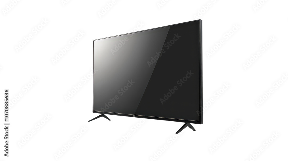 Flat-screen TV with sleek, minimalist design on white background. Modern display offers high-definition viewing, perfect for home entertainment. Flat-screen TV with sleek, minimalist design on white background. Modern display offers high-definition viewing, perfect for home entertainment.