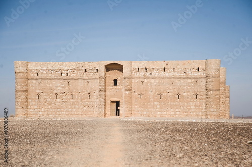 ancient medieval castle in Jordan desert