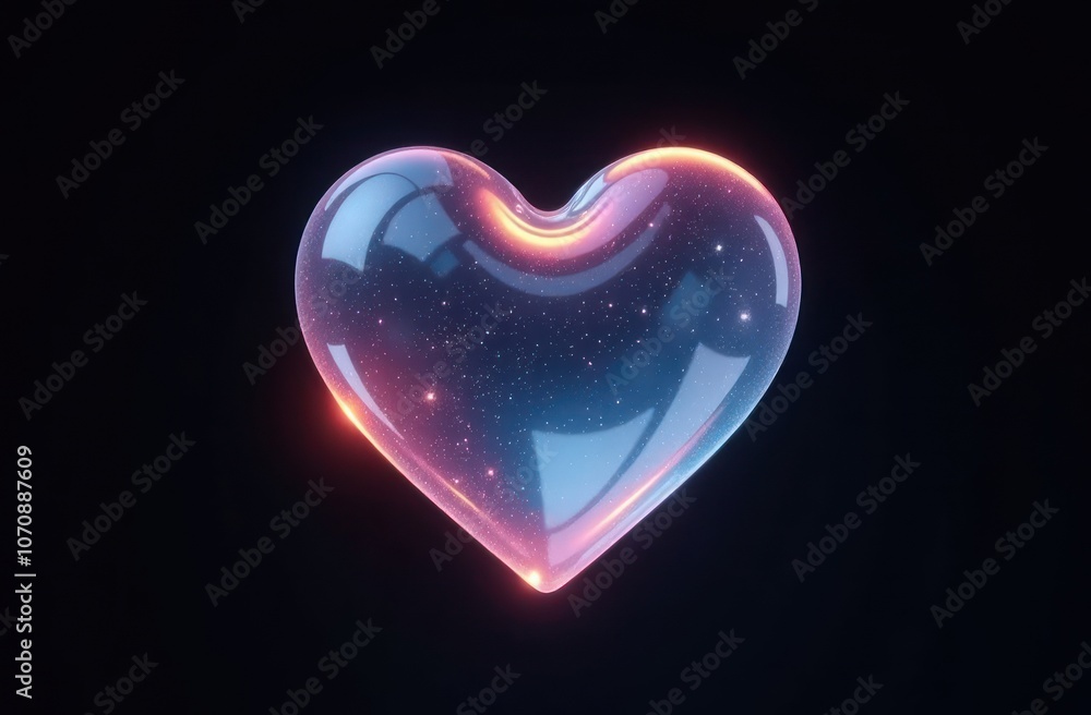 luminous heart shape - vibrant enchantment in darkness luminous heart shape - vibrant enchantment in darkness