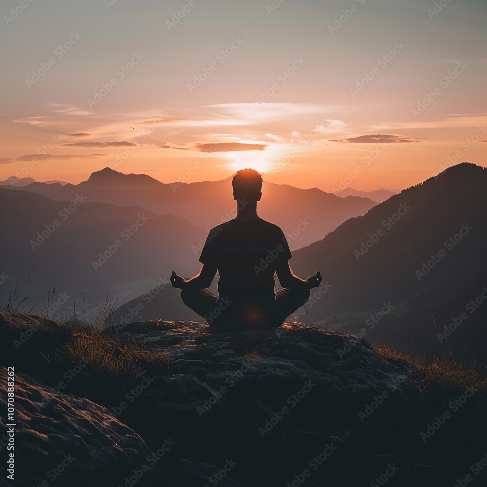 man against sunset. man against sunset.