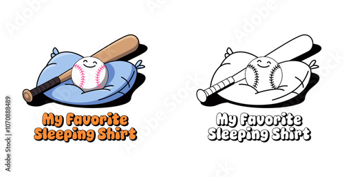 Baseball nap humor vector t-shirt design