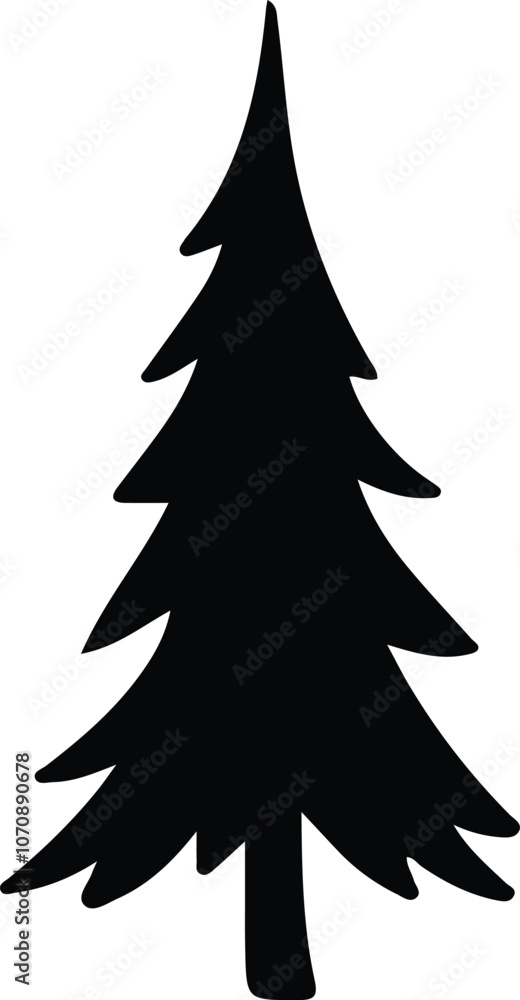 Fototapeta premium A free vector collection of pine tree silhouettes