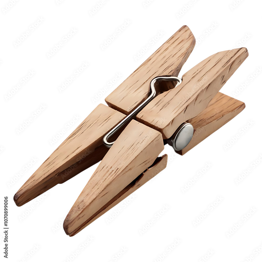 Single Wooden Clothespin