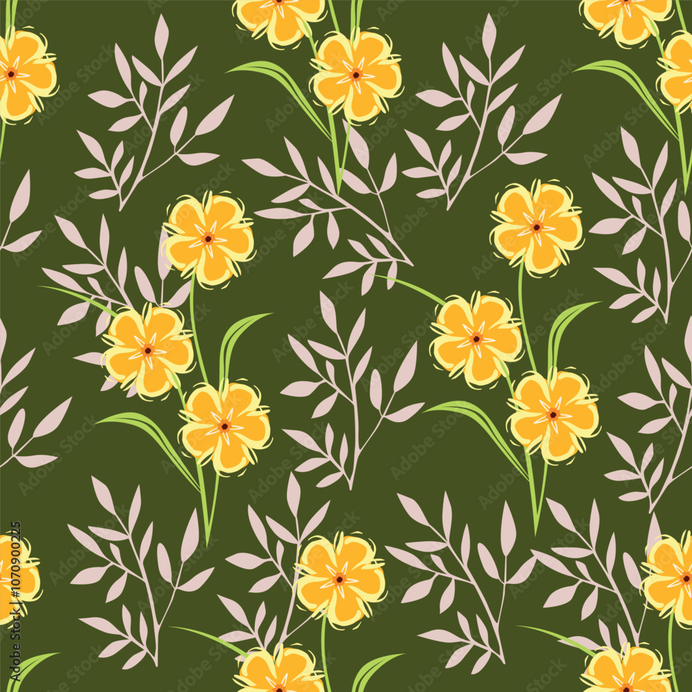 Ditsy Flowers Seamless Pattern. Fashionable print for textiles, wallpaper and packaging. Ditsy Flowers Seamless Pattern. Fashionable print for textiles, wallpaper and packaging.