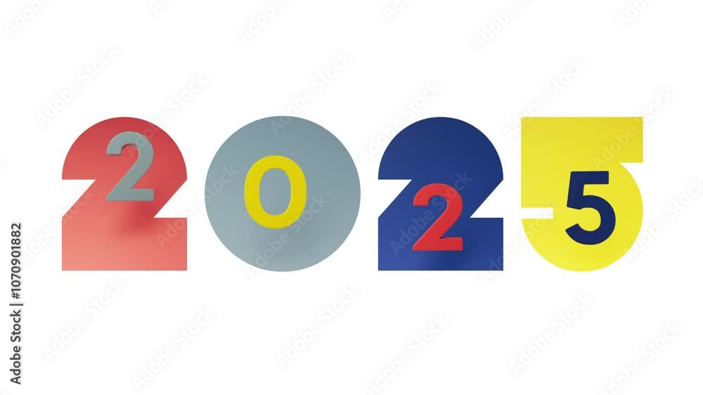 Stunning 3D text animation for the 2025 New Year, capturing festive spirit. Includes version on a white background. Ideal for holiday promotions, social media, and celebration visuals. Stunning 3D text animation for the 2025 New Year, capturing festive spirit. Includes version on a white background. Ideal for holiday promotions, social media, and celebration visuals.