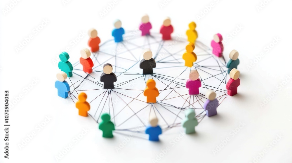 Social media network connection, people icons on white background. Global internet technology and online data exchange Social media network connection, people icons on white background. Global internet technology and online data exchange