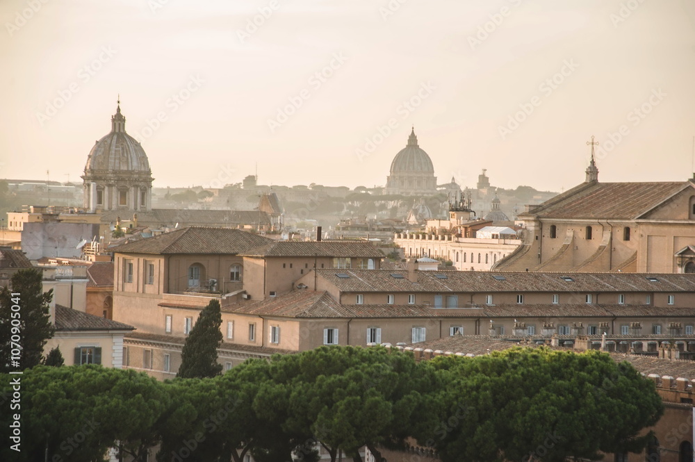 Obraz premium view of the city od Rome from Vittoriano at Venice square