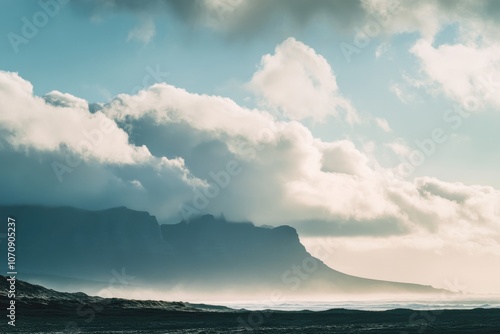 A surfer riding a large wave on the ocean, great for action and outdoor uses