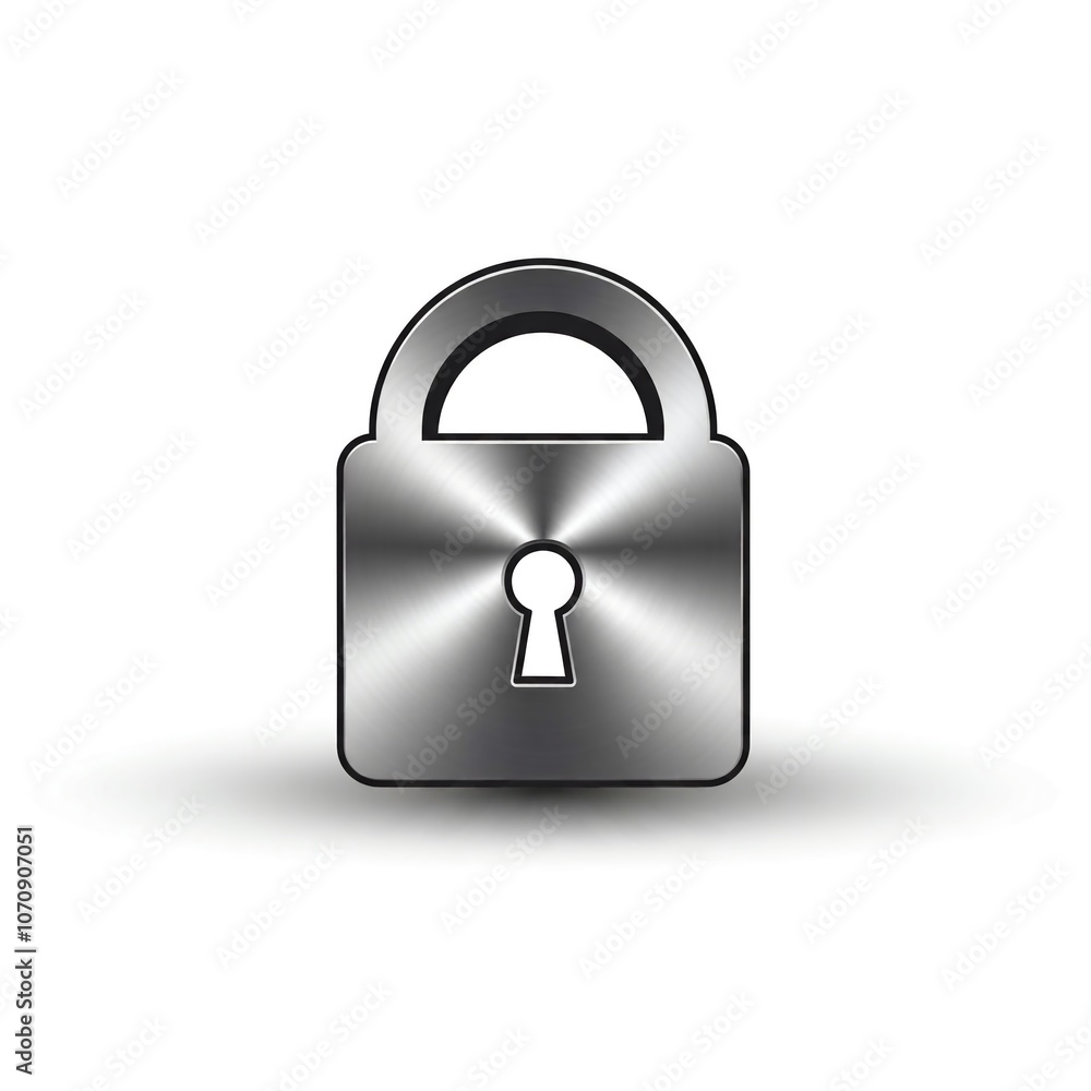 A lock icon with a shiny finish A lock icon with a shiny finish