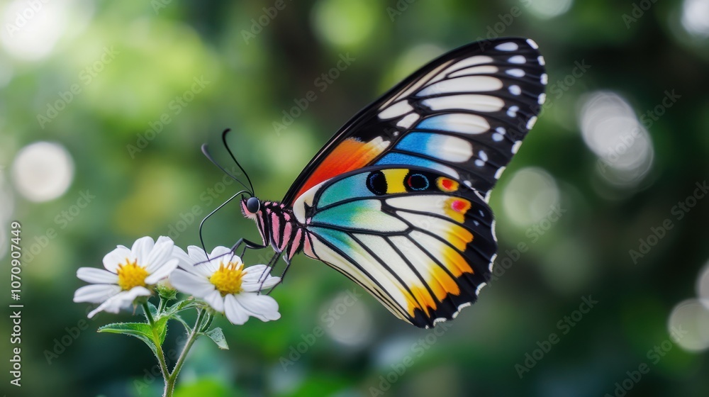 Fototapeta premium Colorful Butterfly on a Flower