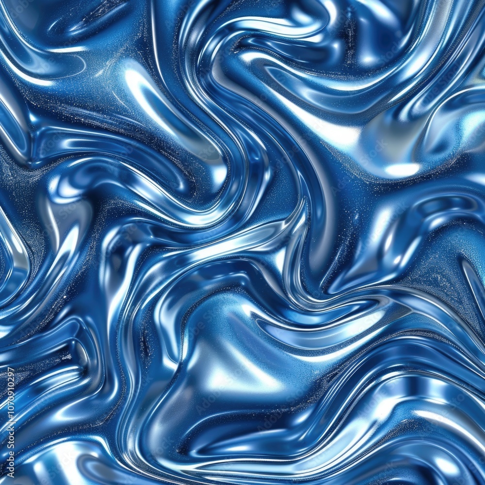 Blue Liquid Swirl. Graphic Illustration of Seamless Tileable Background Blue Liquid Swirl. Graphic Illustration of Seamless Tileable Background