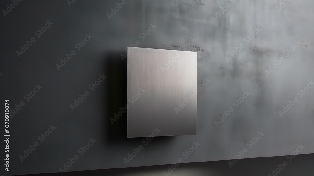Abstract Metallic Panel on Simple Background Abstract Metallic Panel on Simple Background