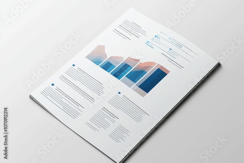 Financial report with graphs and text.