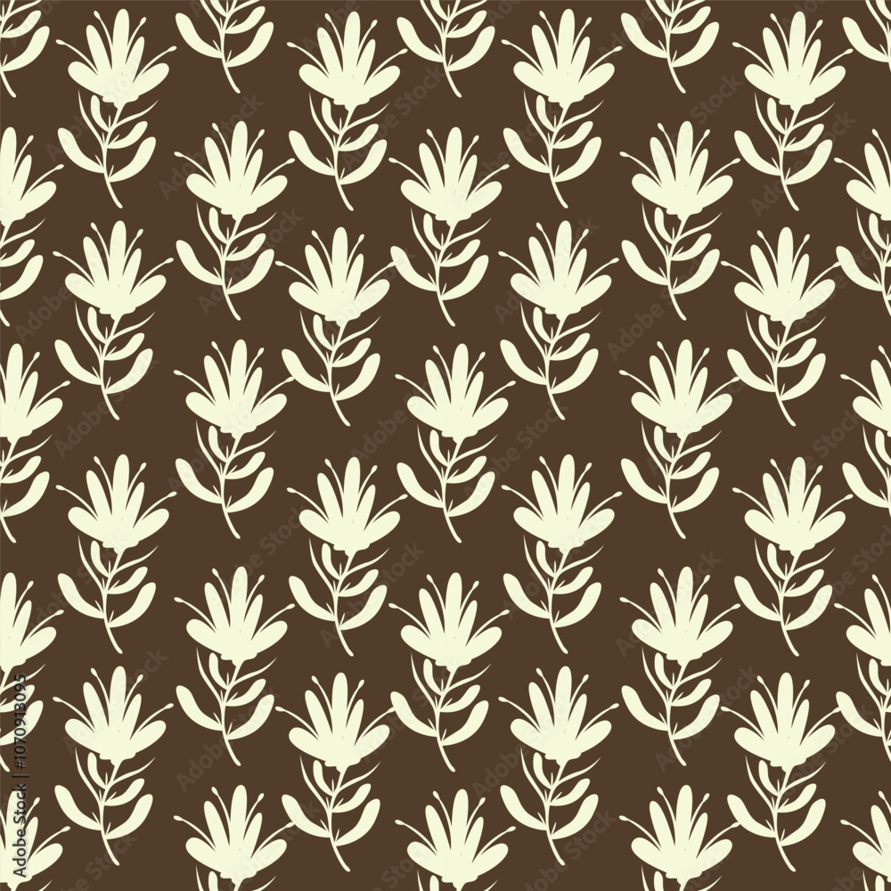 seamless pattern with branches and leaves seamless pattern with branches and leaves