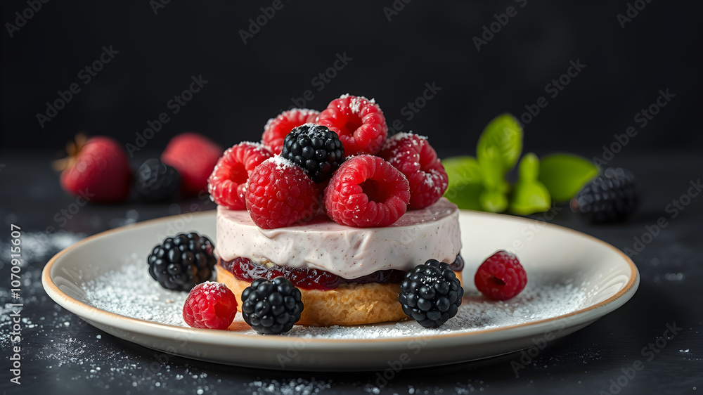 cheesecake with berries cheesecake with berries