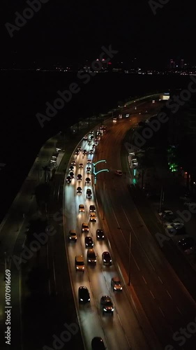 Wallpaper Mural Vertical video of vehicles in evening traffic - high quality vertical video of cars driving on the road in evening traffic taken from the air with a drone, izmir-turkey Torontodigital.ca