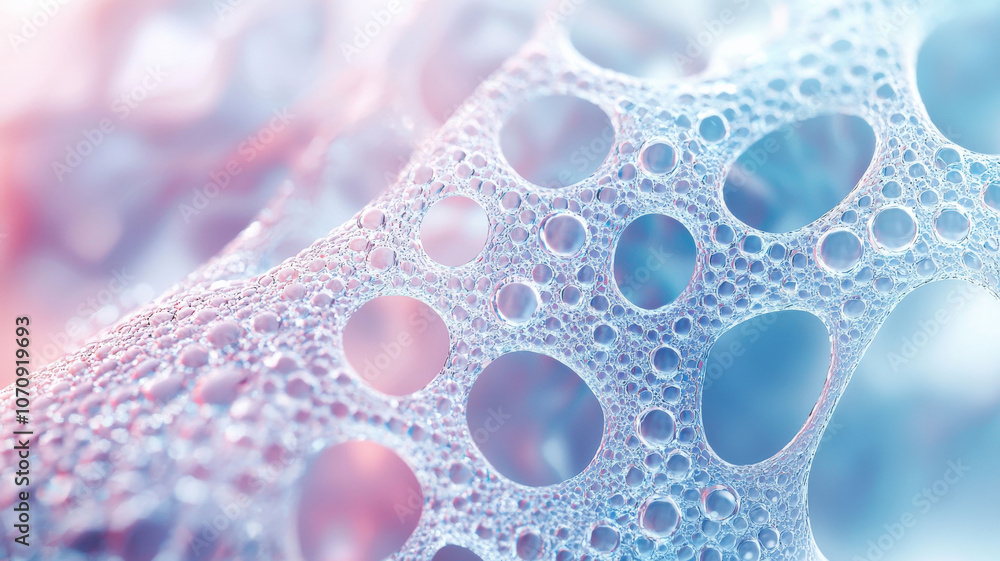 A unique 3D background mimicking frozen bubble wrap, with each bubble capturing a frost pattern, adding a quirky yet eye-catching effect A unique 3D background mimicking frozen bubble wrap, with each bubble capturing a frost pattern, adding a quirky yet eye-catching effect