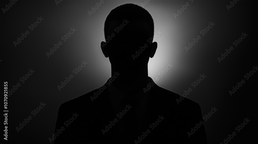 Mysterious Silhouette in Dark Setting Mysterious Silhouette in Dark Setting