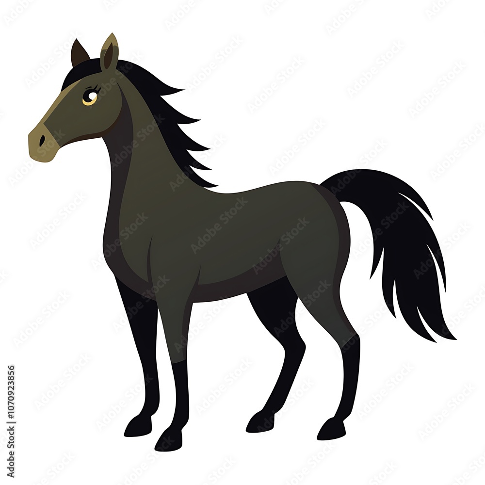 Fototapeta premium horse isolated on white background