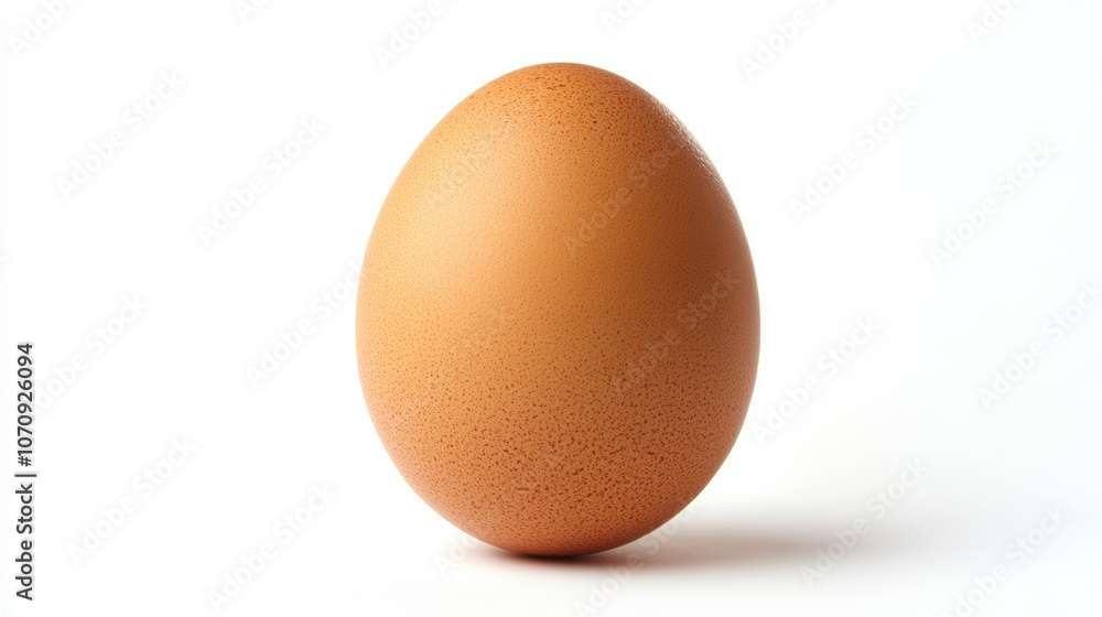 Farm Fresh: Brown Chicken and Egg Isolated on White Farm Fresh: Brown Chicken and Egg Isolated on White