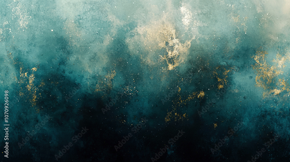 Obraz premium A wispy, misty texture with fine, floating gold flecks, creating a dreamy, ethereal background perfect for soft winter themes