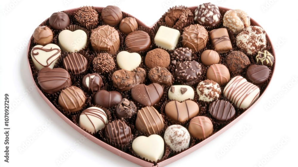 Assorted Chocolate Candies in Heart Shaped Box Assorted Chocolate Candies in Heart Shaped Box
