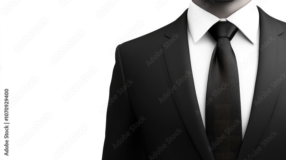 Elegant Business Suit with Tie for Professional Settings Elegant Business Suit with Tie for Professional Settings